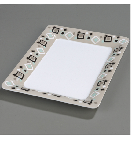 Modern Squares Collection Rectangular Platter 17"L x 13"W